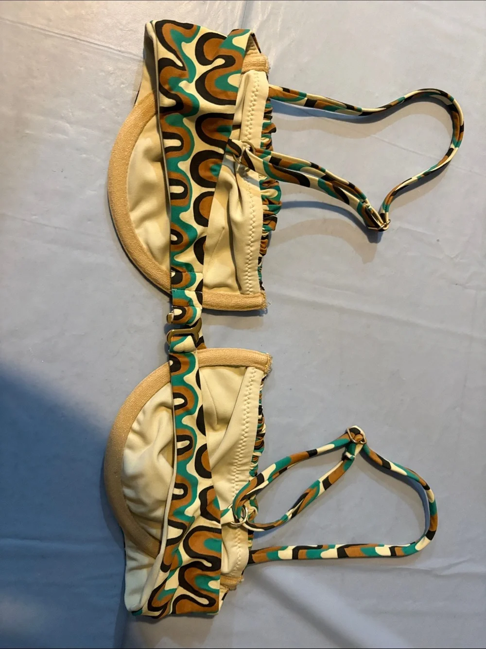 Montce Wave-Print Underwire Bikini Top & unbranded bikini bottom